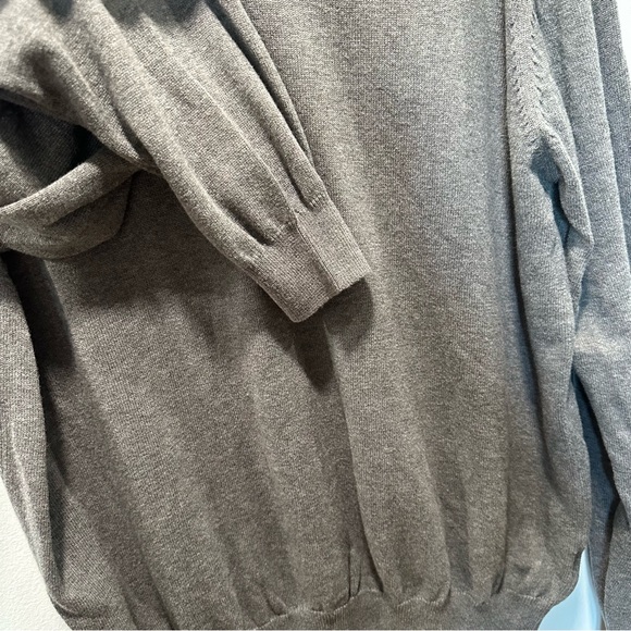 John Bartlett Consensus V-Neck Purple & White Stripe Gray Sweater Men’s Size XL - Picture 8 of 9